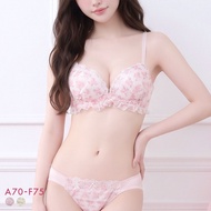 PANCUTE rose romantic ruffles bra panties set (Sizes A-F)(A48J3665AF)(Direct from Japan)1