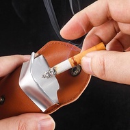 TERLARIS ASBAK PORTABLE JEPANG STYLE ASBAK KANTONG MINI PU LEATHER ANTI BOCOR ASBAK UNIK ASBAK ANTI