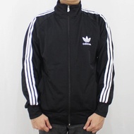 Jaket Adidas Firebird Hitam List Putih Ukuran Jumbo M L Xl Xxl Xxxl - Jaket Training Olah Raga - Jak