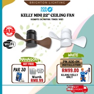 [ORGINAL NSB]NSB FAN KELLY 22 INCHES MINI CEILING FAN DC MOTOR 3 ABS BLADE R/F 7 SPEED CEILING FAN