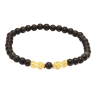 TAKA Jewellery 999 Pure Gold Pixiu Beads Bracelet Double Pixiu (Mini)
