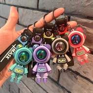 GANTUNGAN IP99 - Astronaut Lightning Bear Keychain Multipurpose Car Motorcycle KeychainKeychain