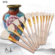 DTA 12pc Pottery Art Wool Brush Set for Ceramic Glaze/paing Coloring Watercolor DT