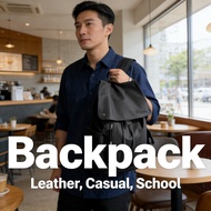 Casual School Bag Pack Pack Bag Backpack Leather
