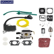 [ISHOWMAL] Carburetor Ignition Coil Air Filter Kit for FS55 FS38 FS55R KM55 FS45 FS46 Grass
