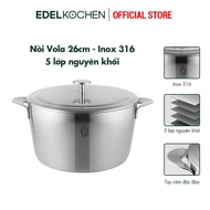 [SVIP] 7L capacity pot 316 stainless steel - 5 high quality monolithic layers Edelkochen Vola Collec