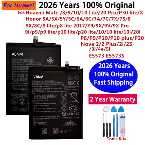 Original Battery For Huawei Honor Mate Nova 2 3 5A 6A 7 7C 7A 7X 8 8A 8C 8X P8 9 Y9 P9 10 P10 20 P20