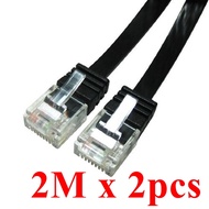 Limited Stock Sale Event 2pcs 2M Gigabyte UTP Direct LAN CAT6 CAT 6 Flat UTP Ethernet Network Cable 