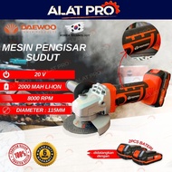 DAEWOO Cordless Angle Grinder Mesin Pengisar Sudut 20V Lithium 115mm  DALAG005 - Termasuk 2 pcs Bate