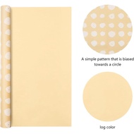 Brown Recyclable Kraft Gift Wrapping Paper 4 Rolls 17 Inch X10 Feet Per Roll with Stripe Dots Waves 