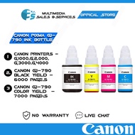 CANON GI-790 BLACK/YELLOW/MAGENTA/CYAN INK REFILL