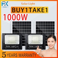 (BUY1TAKE1) FX 1000Watts 500Watts Solar Lights With Solar Panel Solar Flood Light Outdoor Waterproof Street Lamp With Remote Control