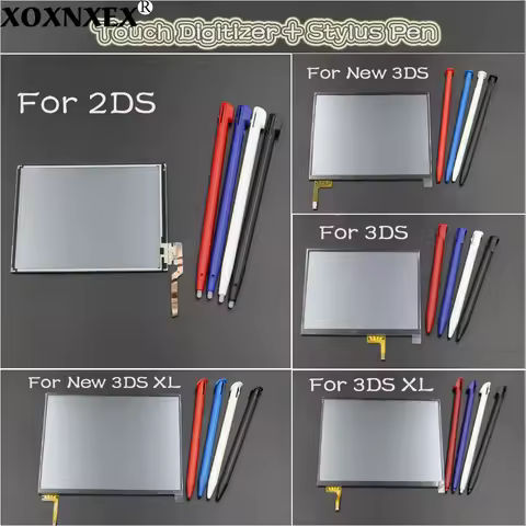 1Set Panel Display Digitizer Glass Touch Screen+Stylus Pen For 2DS/3DS/3DS XL LL/New3DS/New 3DS XL L