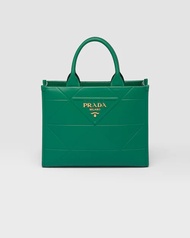 Small leather Prada Symbole bag with topstitching Top-Handle Bag