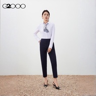 G2000 Textured Shirt with Scarf