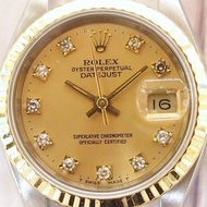 [勞力士 Datejust 女士腕錶 10P 鑲鑽 Ref.69173G Cal.2135