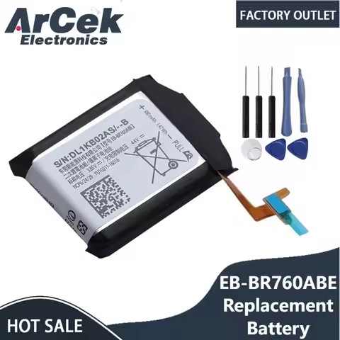 EB-BR760ABE Replacement Battery for Samsung Gear S3 Frontier Classic EB-BR760A SM-R760 SM-R770 SM-R7