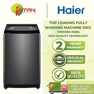 [READY STOCK] Haier TOP LOADING FULLY WASHING MACHINE 15KG  HWM150-316S6 mesin basuh/洗衣机