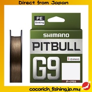 SHIMANO Pitbull G9LD-M49Z Sinking PE Fishing Line, 9-Braid, Dark Mocha, Size 1.0, 100m, 19.5lb (8.8k