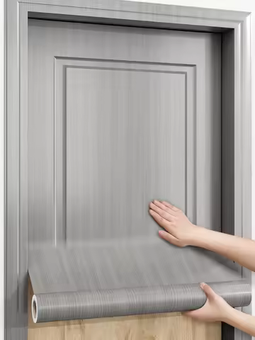 Refurbish Door Sticker Self Adhesive Wooden Door Wallpaper Old Door Transformation Color Film Door F