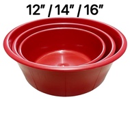 Malaysia Original Stock Round Plastic Basin 12”/14”/16” / Basin Plastik Besen Plastik Cuci Sayur Buah Buahan