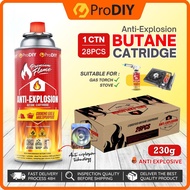 1 Carton Butane Gas Refill Camping Equipment Cooking Gas Stove 28 Pieces Butane Gas Cartridge Campin