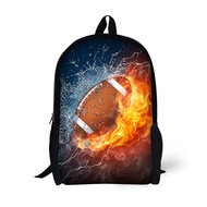 American Football Sports Backpack 17 in Black Boy Backpack,Cool Design Casual Daypack School Bookbag