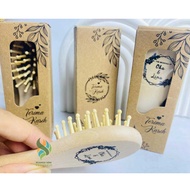 Rustic Wooden Comb Wedding Souvenirs Wooden Comb Hampers Baby Aqiqah Comb Screen Printed Comb