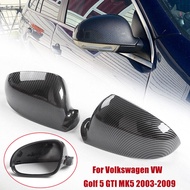 For Volkswagen VW Golf 5 MK5 GTI Jetta 5 Passat B6 B5.5 Car Rearview Side Mirror Cover Wing Cap Exterior Door Case Trim Carbon