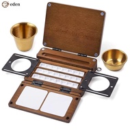 Wooden 24-Grid Wood Watercolor Palette Box Mini Portable Sketchbox for Studio Painting for Plein Air