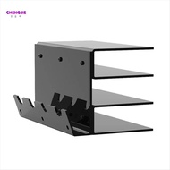 Keyboard Display Stand Acrylic 3 Tier Stand Frame Shelf for Study Room Exhibition Black