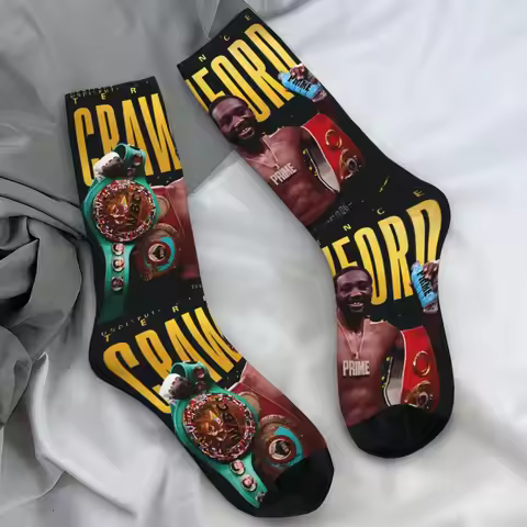 Terence Crawford Boxing Champ American Boxer Socks Stockings Spring Anti Skid Couple Socks Medium So