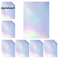 60 Sheets Holographic Laminate Sheets Clear Gitter Holographic Sticker Paper Vinyl Laminate Film 11.