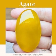 Agate Big size พลอยอาเกต หรือ พลอยโมรา สีเหลืองทอง พลอยแท้ พลอยธรรมชาติ พร้อมใบรับประกันสินค้าจากทางร้าน