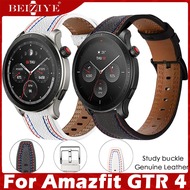 Leather Wrist Strap For Amazfit GTR 4 Strap smartwatch band Replacement Watchband for Amazfit GTR4 b