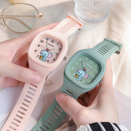Watch for Women Cartoon Elephant Square Electronic Watch Ladies Fashion Candy Color Silicone Luminous Belt Digital Wrist Watch
