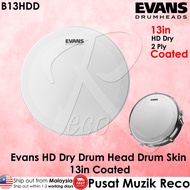 Evans B13HDD Genera HD Dry COATED 13" Snare Drumhead Tom Drum Head Drumskin Drum Skin Kulit Drum 13i