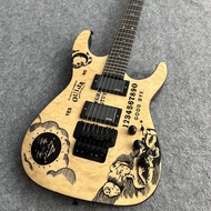 ESP LTD Kirk Hammett กีตาร์ไฟฟ้าสีเหลือง Ouija