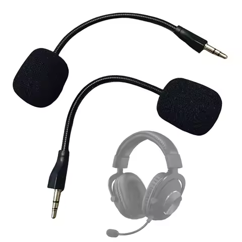 Replacement 3.5mm Microphone E-Sports Game Headset Mic Bendable Headsets Microphone for Logitech G P