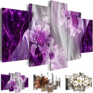 Home Decor Prints Canvas Poster Frame 5 Pieces Abstract Lily Flowers Painting Wall Art Pictures Livi