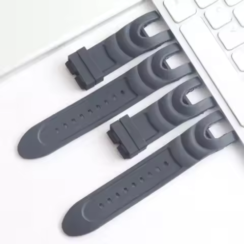 High Quality Silicone Tape Black Russian Watch Strap For INVICTA Russian Silicone Rubber Watchband