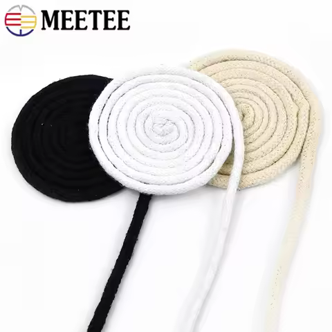 10/20M 4/6/8/10mm Cotton Cord for Sewing Bag Straps Clothes 16 Shares Twisted String Rope Hoodie Dra