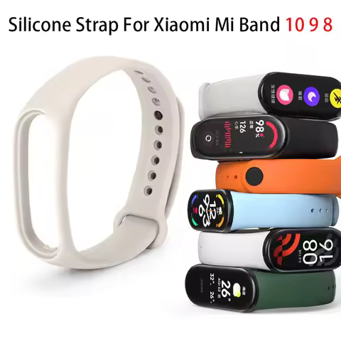 Soft Silicone Strap For Xiaomi Mi Band 10 9 Sport Watch Band Rubber Bracelet Wristband Mi Band 8 Fit