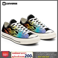 ราคาป้าย 2900฿ CONVERSE CHUCK TAYLOR 70 OX ARCHIVE PRINT (BLACK) (Black / Turf Orange / Egret) [ รหัส : 164407C