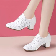 Women Shoes High Heel Lace-Up Shoes Dance Women's Shoes Casual White Shoes