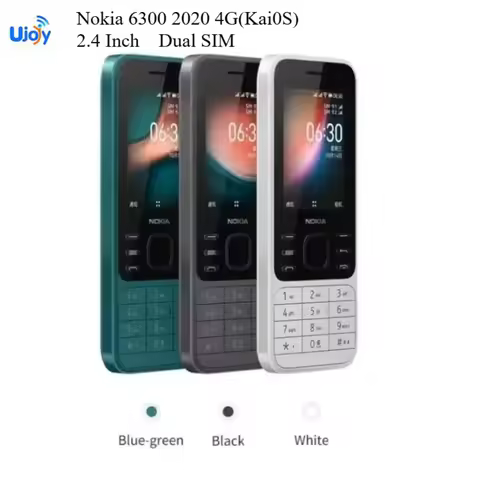 Nokia 6300 2020 4G(Kai0S) Network Unlock 2.4 Inch Straight Keypad Mobile Phone Dual SIM Elderly Stud