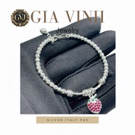 ITALY S925 Silver Strawberry Bracelet