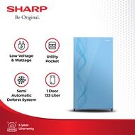 Sharp Kulkas 1 Pintu Kirei III  Sakura Series - SJ-N162D-SB - Biru
