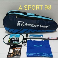 RAKET BADMINTON  RS ISO POWER 777  KOMPLIT  BONUS 2 SENAR ORIGINAL