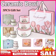 Ceramic Bowl Set with Airtight Lids Microwave Safe Kitchen Essentials Porcelain with Lid Food Storag